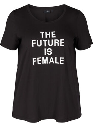 T-shirt med tryck, Black FUTURE , Packshot image number 0