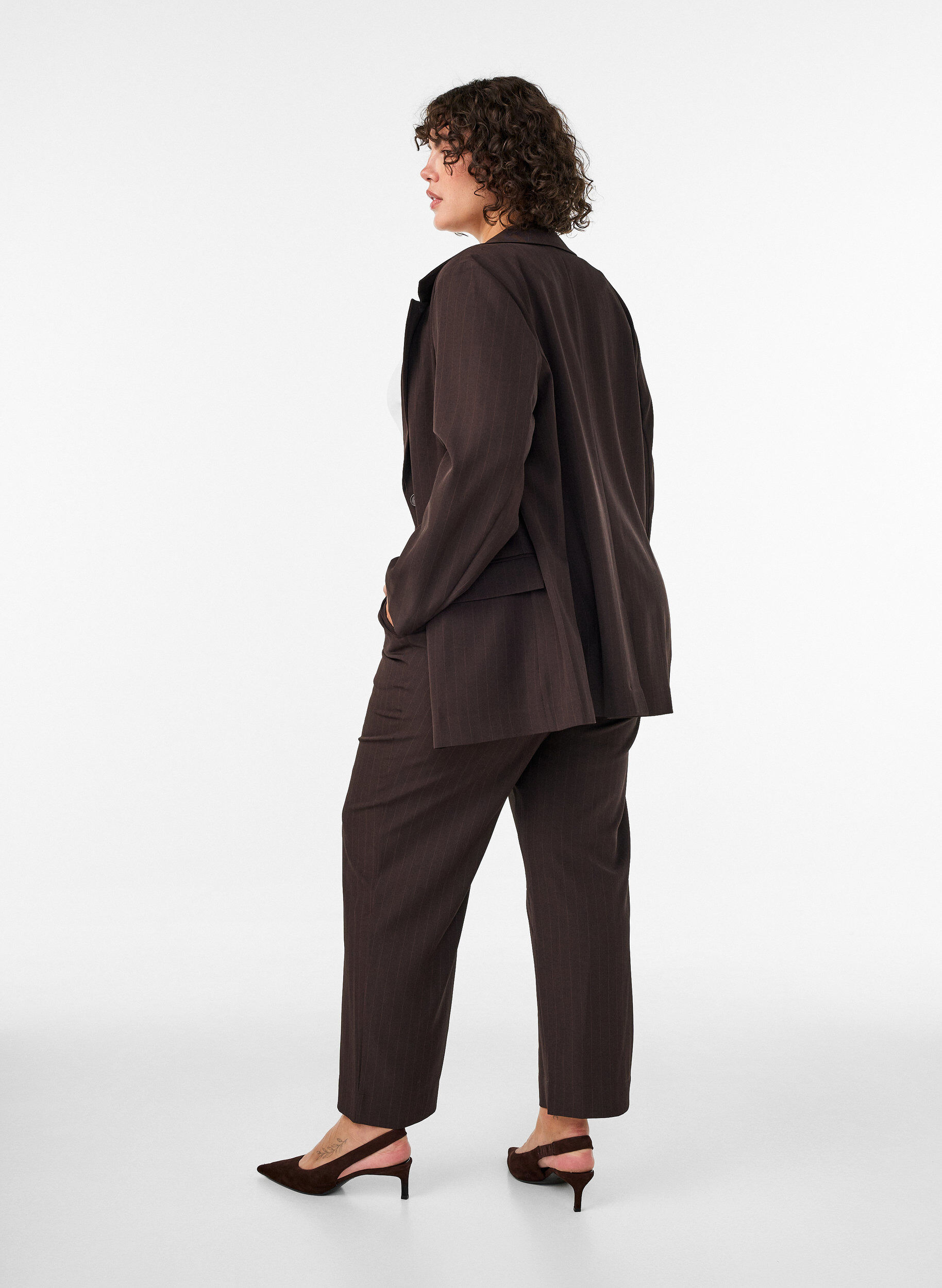 ZizziL&ouml;sa byxor med fickor, Brun, Model image number 1