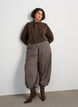 Cardigan med knytband och knappar, Brun, Model image number 1