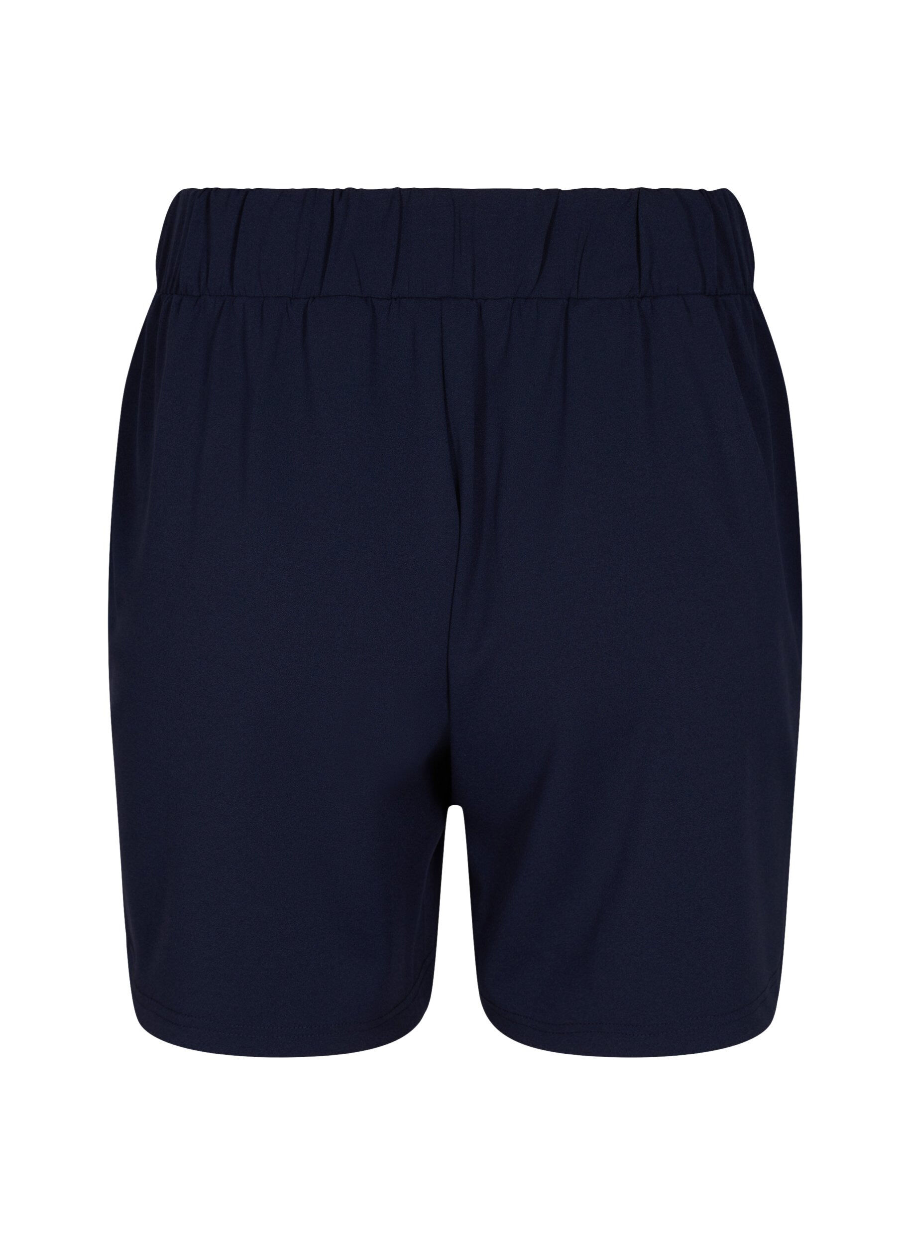 ZizziShorts med fickor och l&ouml;s passform, Bl&aring;, Packshot image number 1