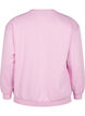 Sweatshirt med frott&eacute;text, Rosa, Packshot image number 1