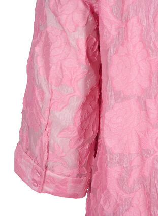 A-linjeformad jacquardklänning med volanger , Cashmere Rose, Packshot image number 2