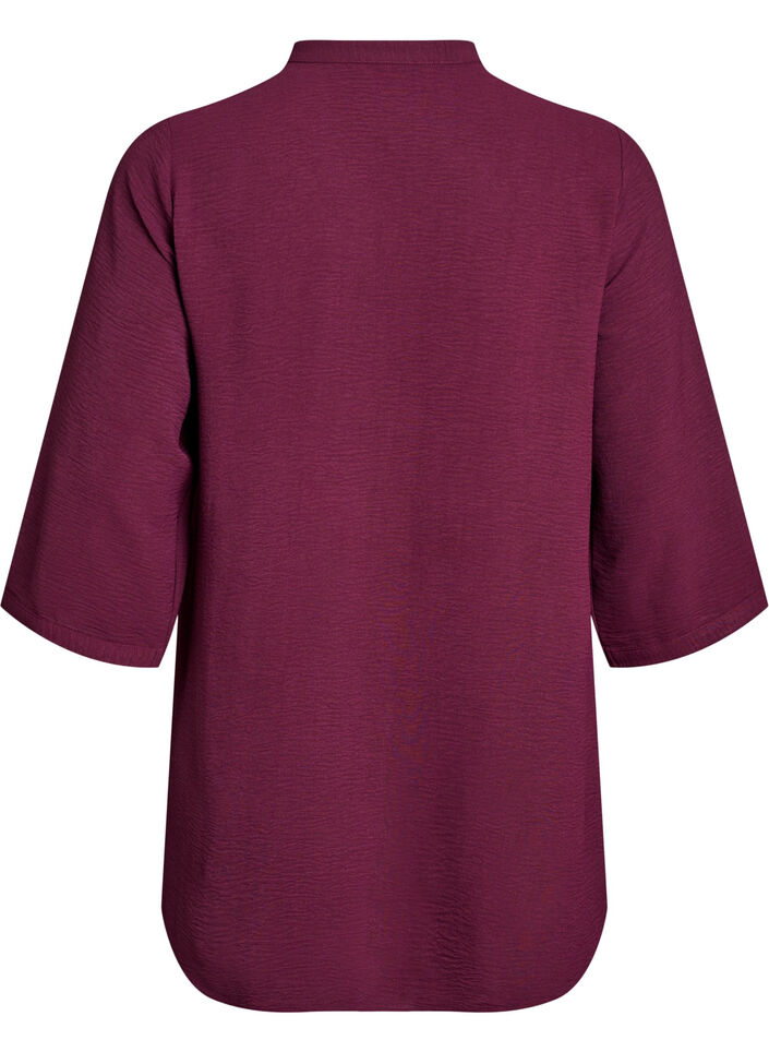 Tunika med 3/4-&auml;rmar, M&ouml;rk Bordeaux, Packshot image number 1