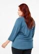 Tr&auml;ningsblus med trekvarts&auml;rm, Bl&aring;, Model image number 2