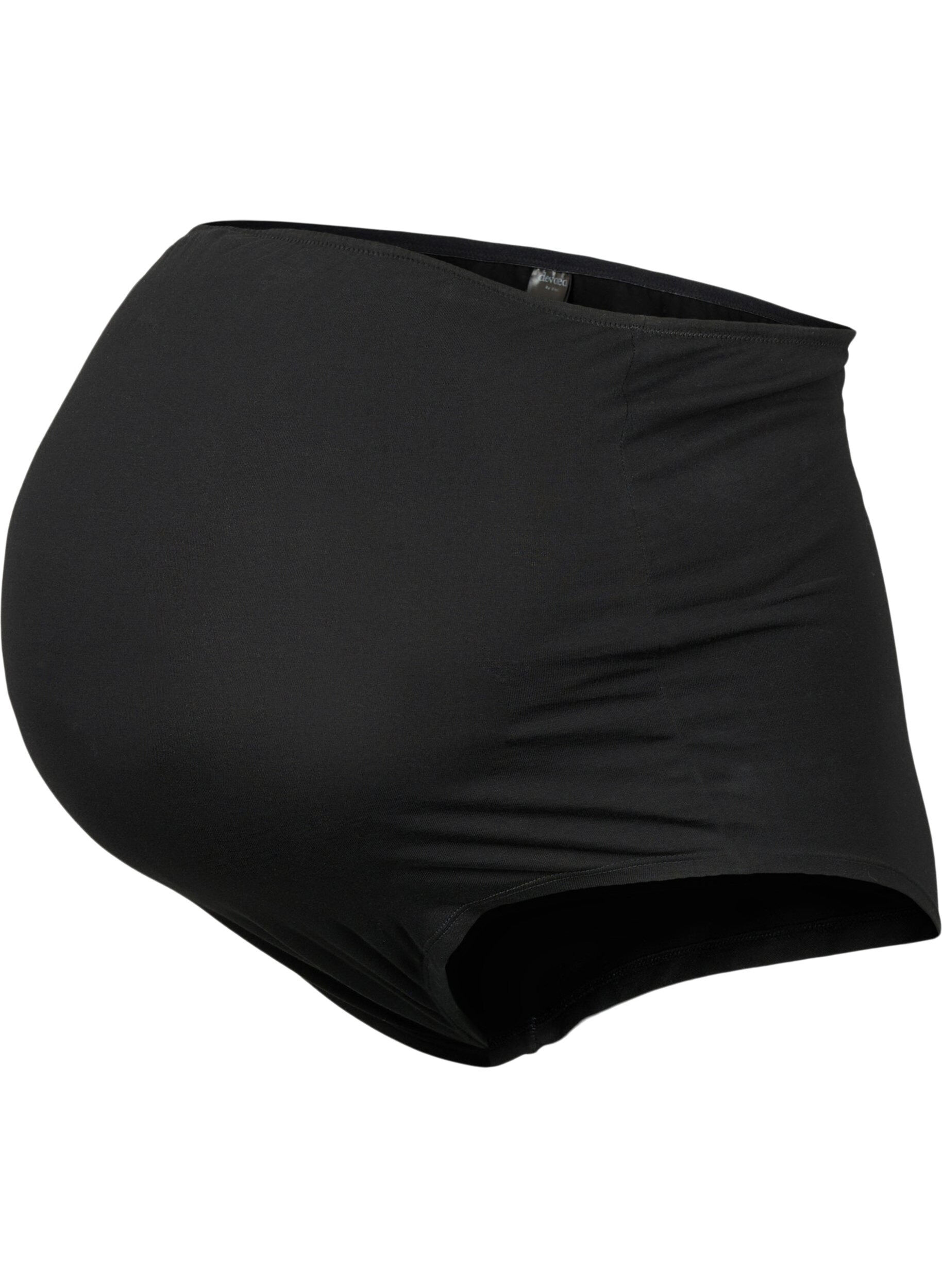 Zizzi 3-pack gravidbyxor i bomull, Svart, Packshot image number 2