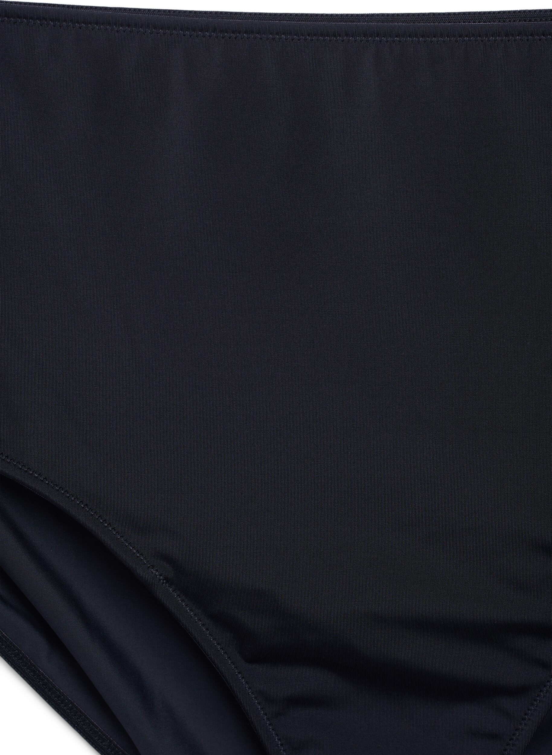 ZizziTrosor i mikrofiber med innerficka, Svart, Packshot image number 2