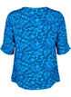 Blus i viskos med knappar, Blue Small Flower, Packshot image number 1