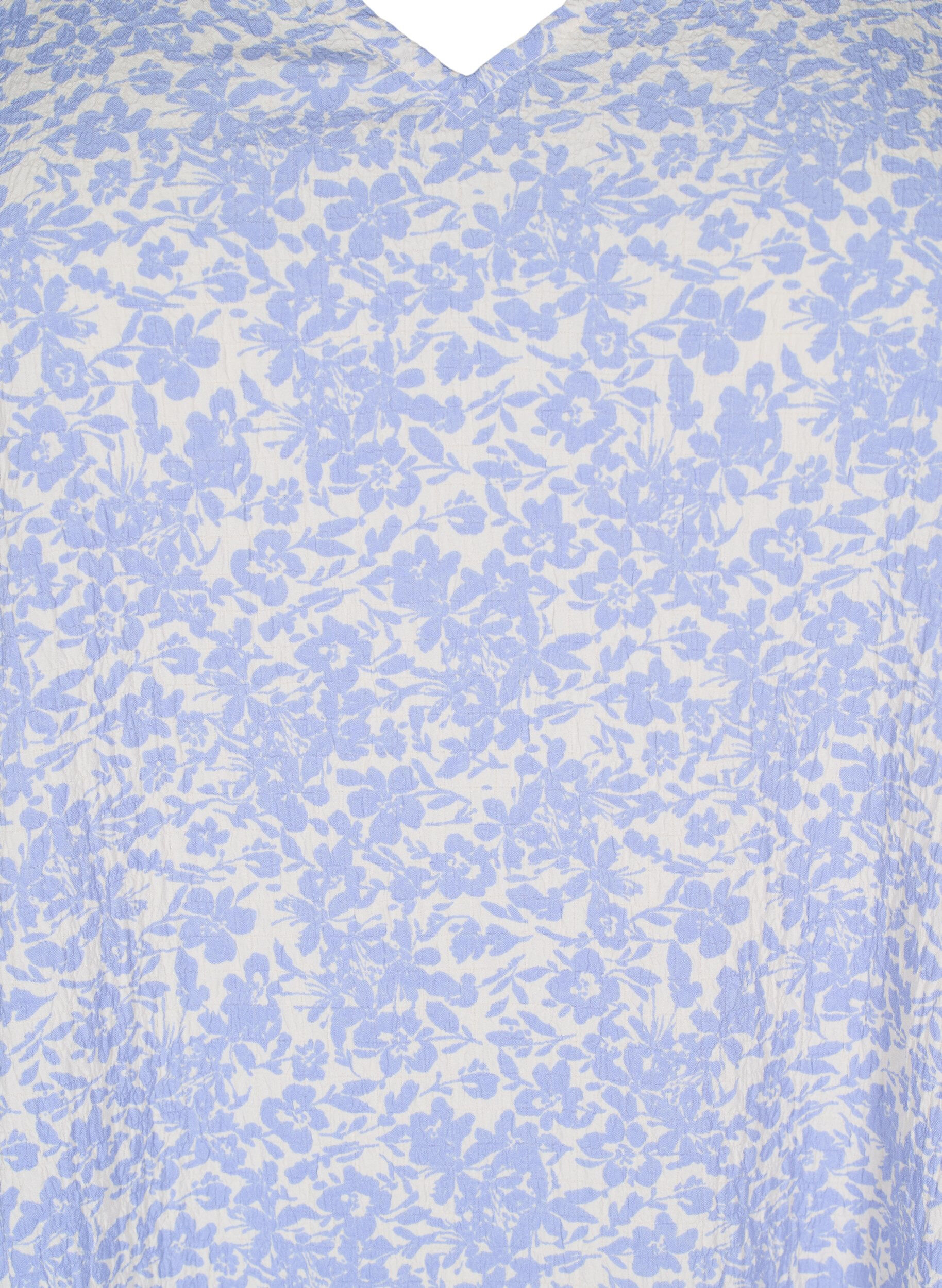 Zizzi FLASH - Kort&auml;rmad kl&auml;nning med V-ringning, Bl&aring;, Packshot image number 2