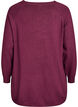 Stickad blus med knappar i sidan, R&ouml;d, Packshot image number 1