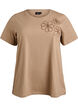 T-shirt med dekorativa detaljer, Beige, Packshot image number 0