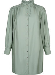 Viskosskjorta klänning med ruffles, Green Bay