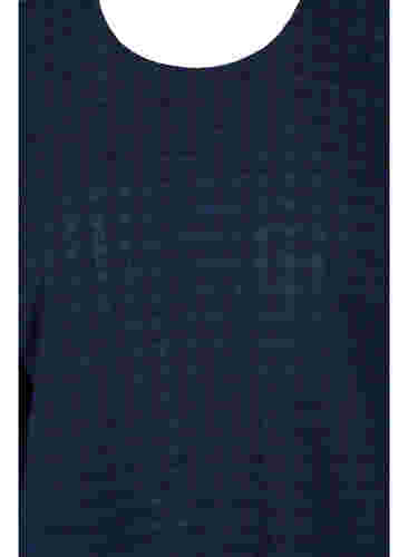 Strukturerad blus med 3/4 ärmar, Navy Blazer, Packshot image number 2