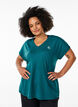 Tr&auml;nings t-shirt med v-ringning och l&ouml;s passform, Gr&ouml;n, Model image number 0