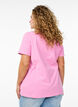 Enf&auml;rgad t-shirt i bomull, Rosa, Model image number 2