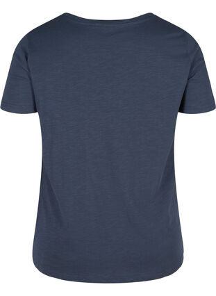 T-shirt i bomull med spets, Blue Nights, Packshot image number 1