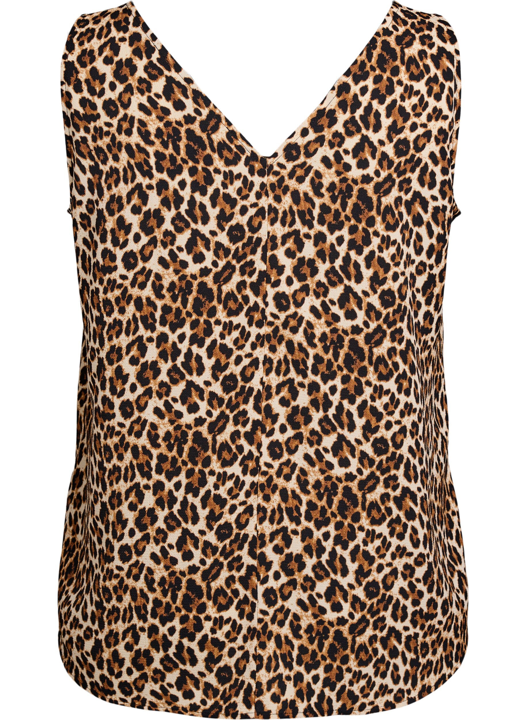 ZizziM&ouml;nstrad topp med v-ringning, Gr&ouml;n, Packshot image number 1