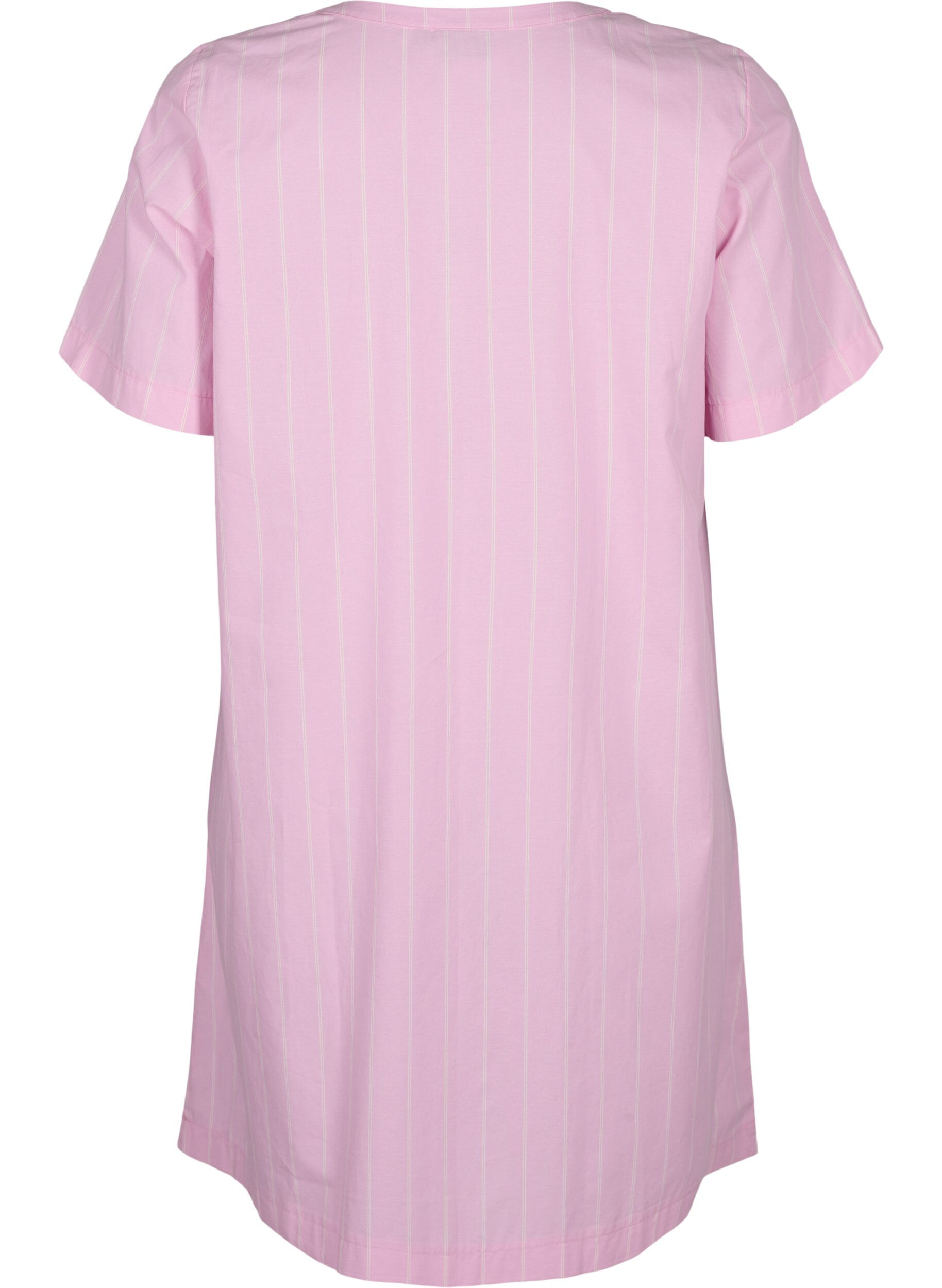 Zizzi Randig kl&auml;nning i ekologisk bomull, Lilac Sachet, Packshot image number 1