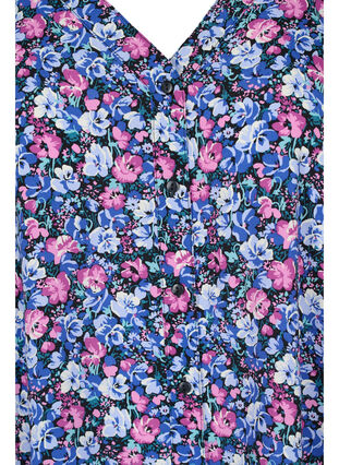 Viskostopp med knappar, Pink blue Flower , Packshot image number 2