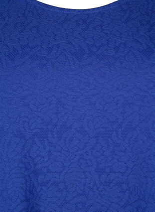 Långärmad blus med struktur, Deep Ultramarine, Packshot image number 2