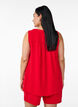 &Auml;rml&ouml;s topp med rynkdetaljer, R&ouml;d, Model image number 2