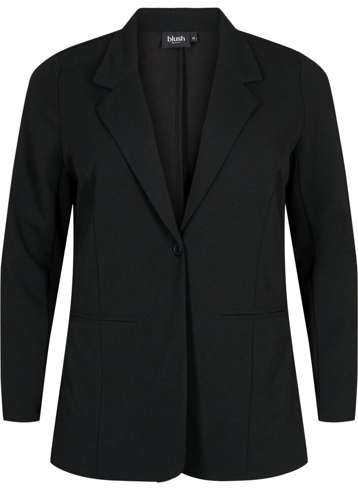 Blazer med fickor, Black, Packshot image number 0