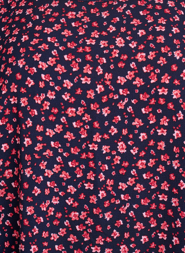 Kl&auml;nning med m&ouml;nster och korta &auml;rmar, Bl&aring;, Packshot image number 2