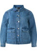 Skjortjacka i denim med fickor, Blue Denim, Packshot image number 0
