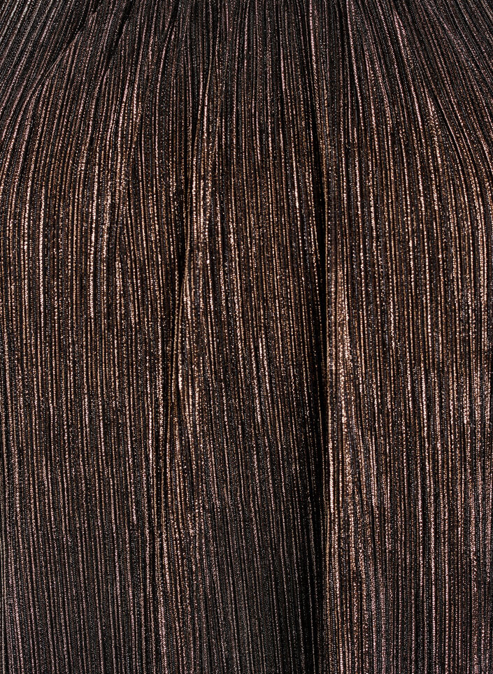 Festblus med glitterränder och långa ärmar, Svart, Packshot image number 2