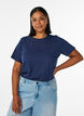 T-shirt i ekologisk bomull med h&aring;lbroderi, Bl&aring;, Model image number 0