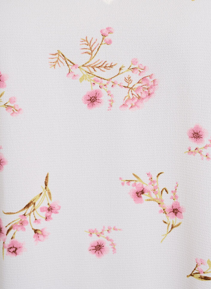 M&ouml;nstrad topp med v-ringning, Vit, Packshot image number 2