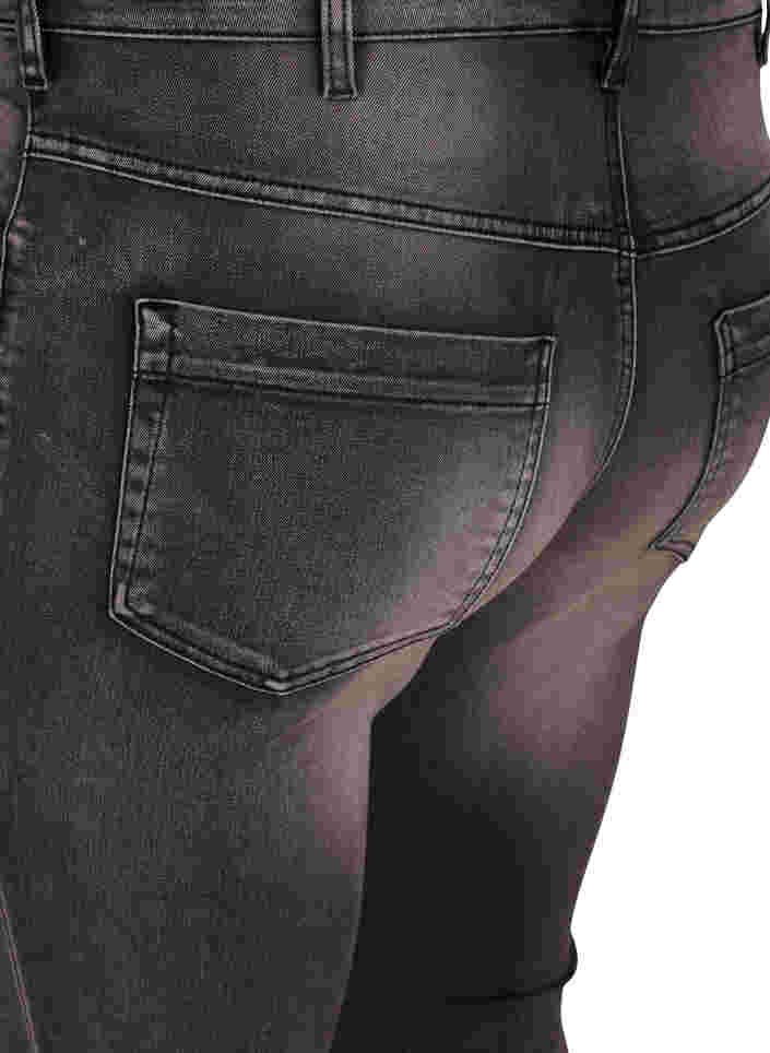 Super slim Amy jeans med hög midja, Dk Grey Denim, Packshot image number 3