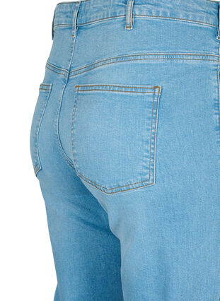 Gemma-jeans med hög midja och rak passform, Light blue, Packshot image number 3