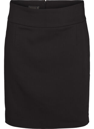 Klassisk kjol i bomullsmix, Black, Packshot image number 0