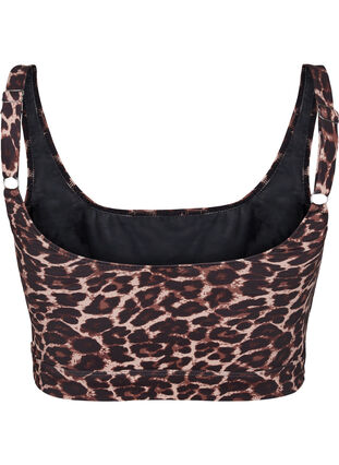 Bikinitopp med tryck och justerbara axelband, Autentic Leopard, Packshot image number 1