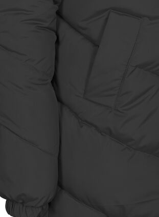 Lång höghalsad jacka, Black, Packshot image number 3