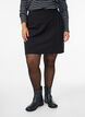 Kort jerseykjol med slits, Svart, Model image number 3