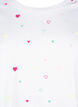 T-shirt med hjärtan i ekologisk bomull., White Heart Emb., Packshot image number 2