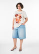 T-shirt i bomull med tryck, Vanilla, Model image number 1