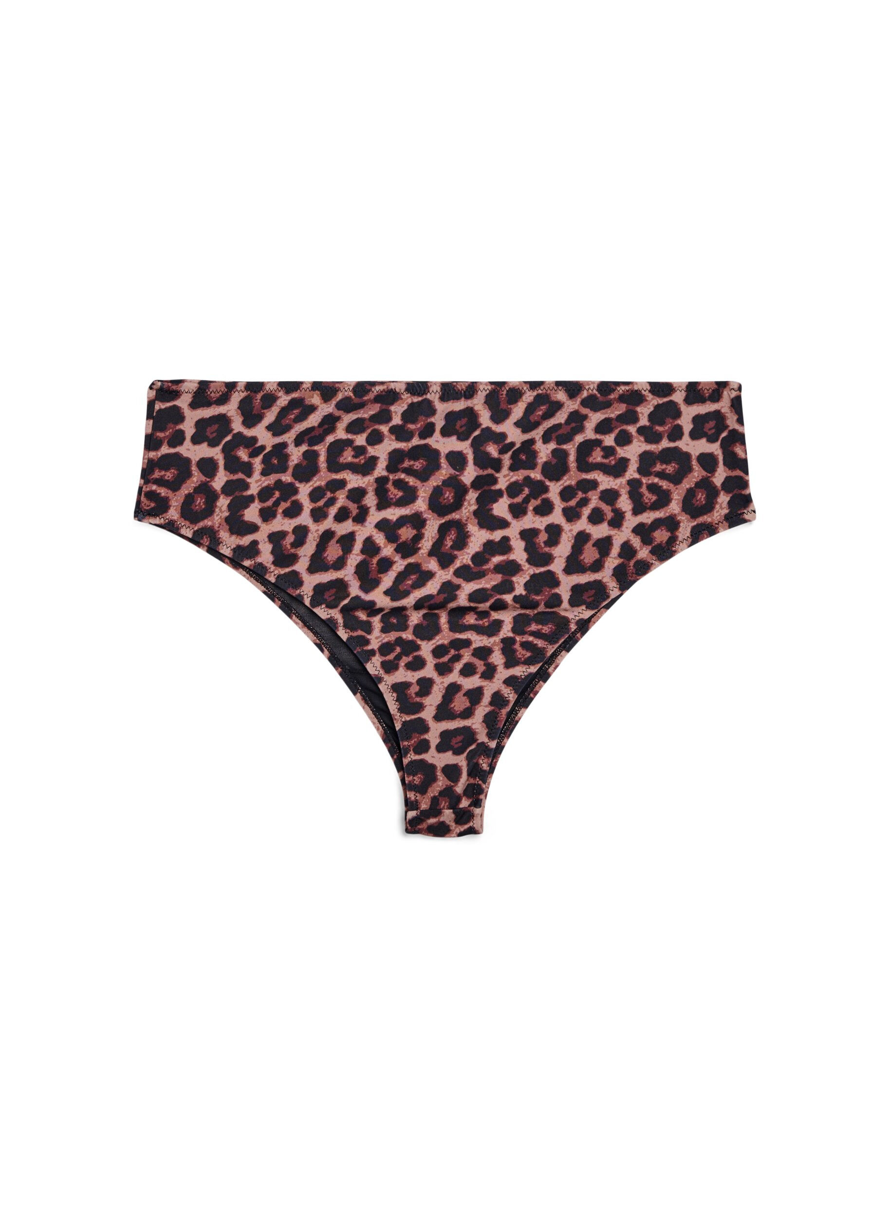 Zizzi Leopardm&ouml;nstrade brazilian-bikinitrosor, Beige, Packshot image number 1