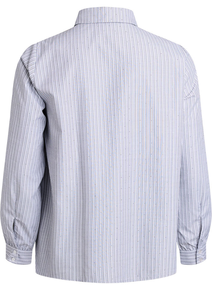 Randig skjorta med nitar, Svart, Packshot image number 1