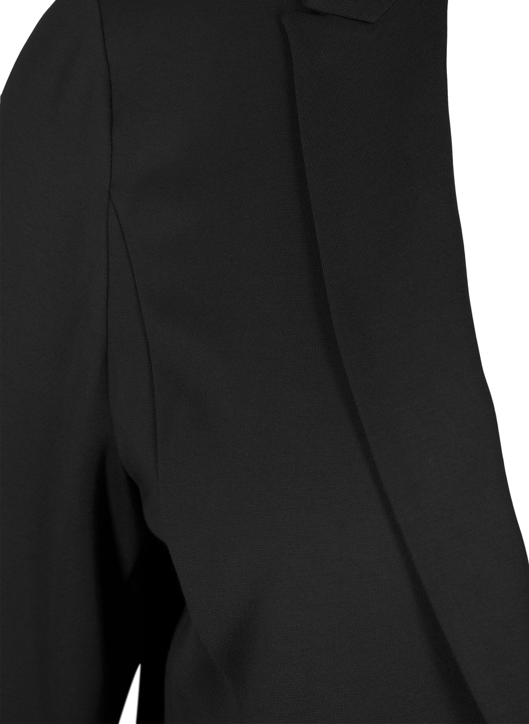Zizzi L&aring;ng blazer, Black, Packshot image number 2