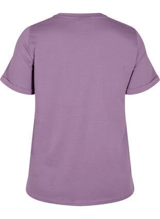 Bas t-shirt i bomull, Vintage Violet, Packshot image number 1