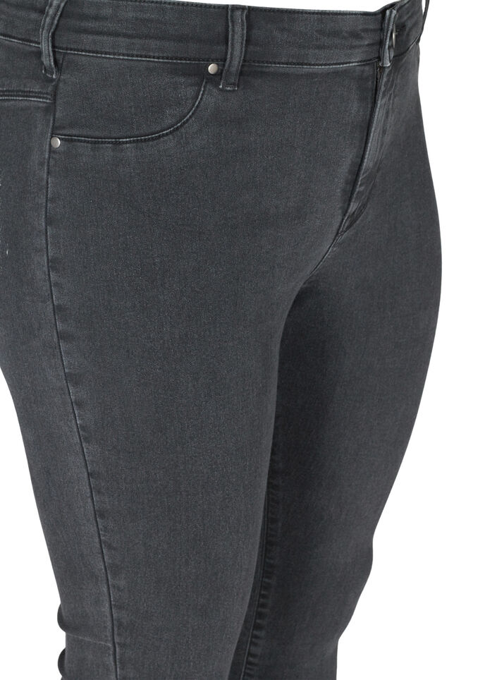 Jeggings i bomullsmix, Grey Denim, Packshot image number 3