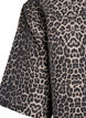 Denimskjorta med leopardmönster och korta ärmar, Leopard, Packshot image number 3