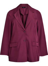 Blazer med fickor och slitsar, M&ouml;rk Bordeaux