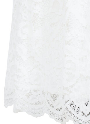 Brudklänning i spets med 3/4-ärmar , Star White, Packshot image number 3