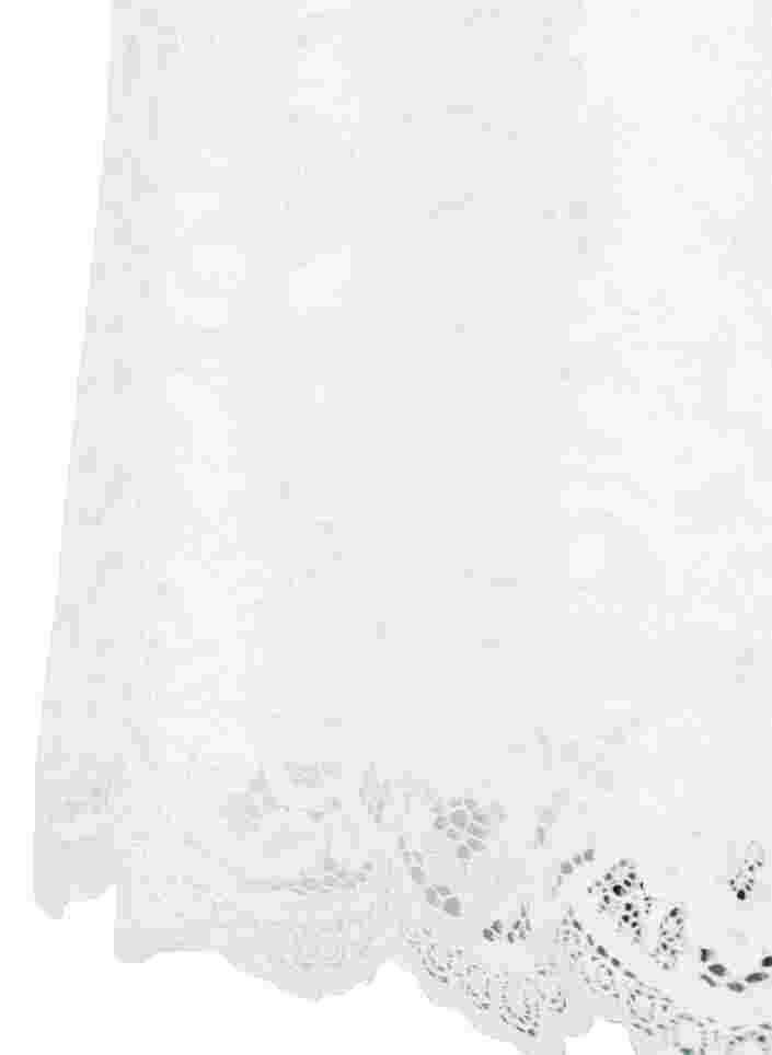 Brudklänning i spets med 3/4-ärmar , Star White, Packshot image number 3