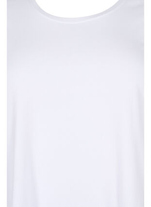 Bomullströja med 3/4-ärmar, Bright White, Packshot image number 2