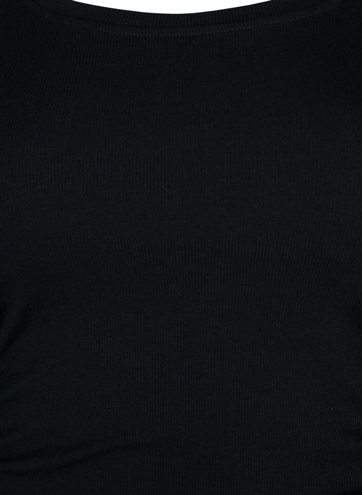 Kroppsnära klänning med utskuret parti , Black, Packshot image number 2