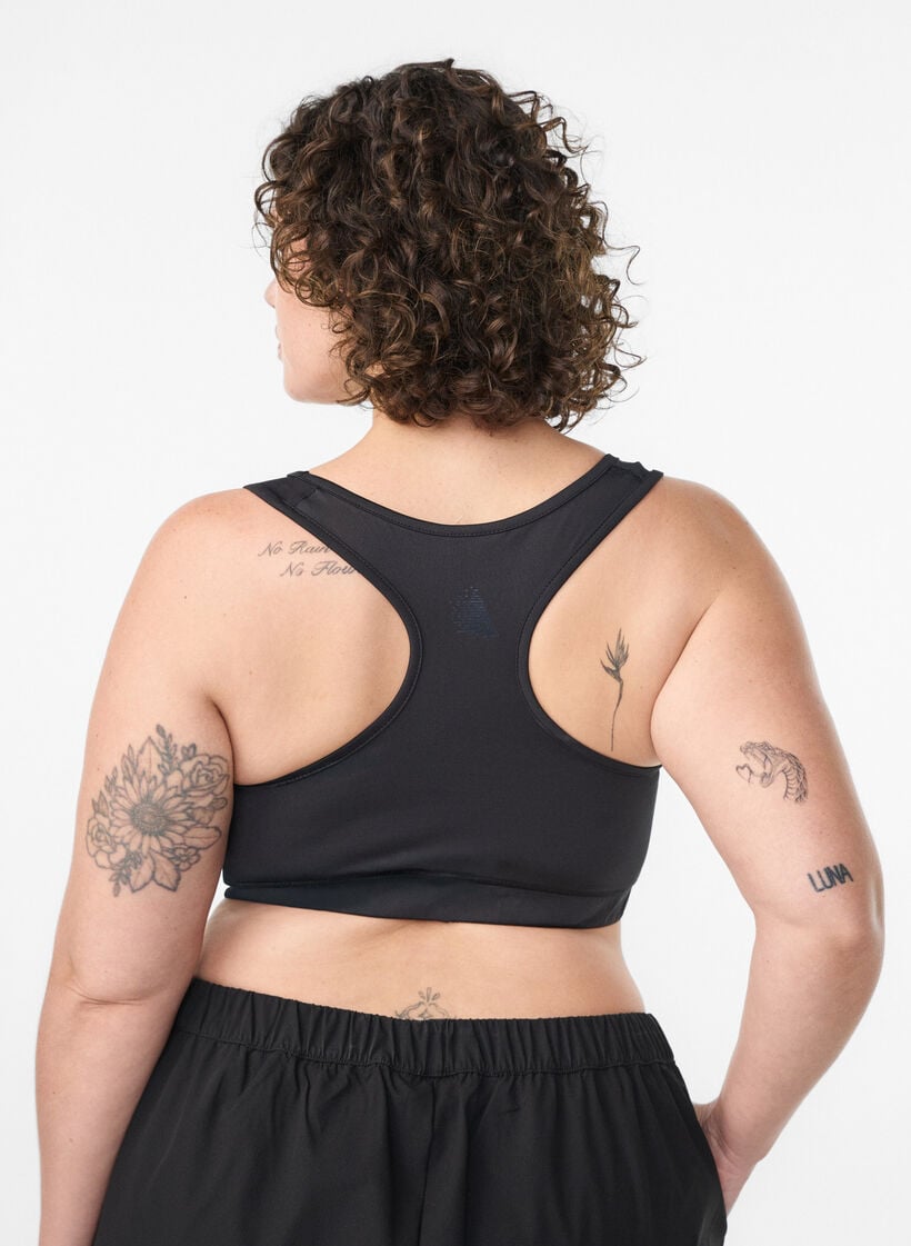 Sport-BH med racerback, Svart, Model image number 2